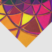 Regenbogen-Mosaik-Buntglas-geometrischer Druck Seidenpapier (Detail)