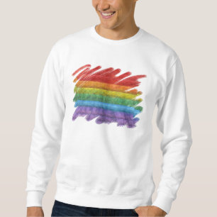 Regenbogen-Mosaik-Gay Pride-Flagge (Malerpinsel) Sweatshirt