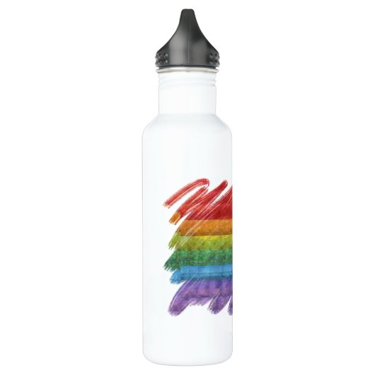 Regenbogen-Mosaik-Gay Pride-Flagge (Malerpinsel) Trinkflasche (Links)