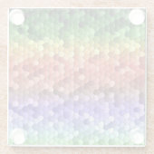 Regenbogen-Mosaik Glasuntersetzer (Rückseite)