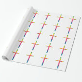 Regenbogen-Mosaik-Kreuz Geschenkpapier (Ungerollt)