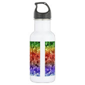 Regenbogen-Mosaikmuster Edelstahlflasche (Rückseite)