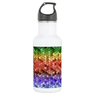 Regenbogen-Mosaikmuster Edelstahlflasche