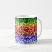 Regenbogen-Mosaikmuster Kaffeetasse (VorderseiteRechts)