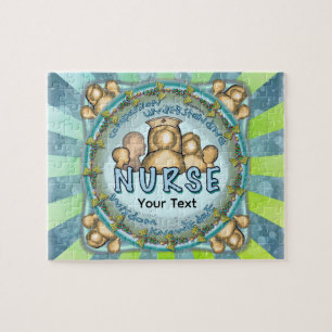 Regenbogen-Motto-Krankenschwester Puzzle