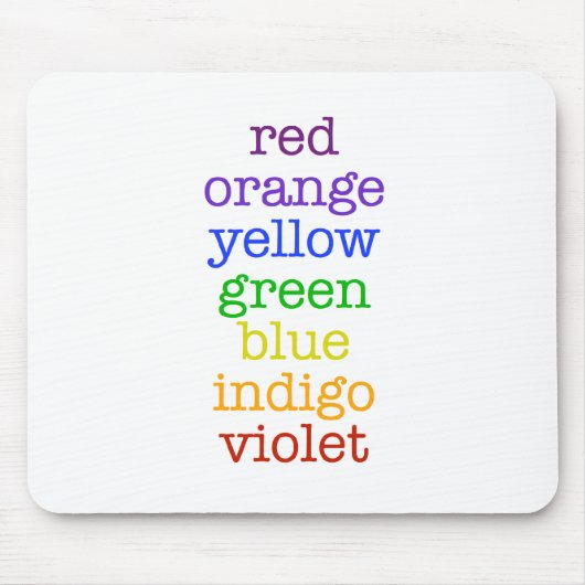 Regenbogen mousepad (Vorne)