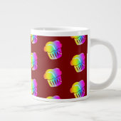 Regenbogen-Muffins-Geschenk Jumbo-Tasse (Rechts)
