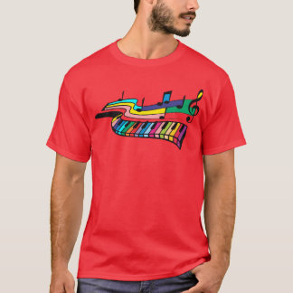 Regenbogen Musikinstrument vintage T-Shirt