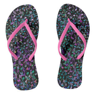 Regenbogen-Musiknote Flip Flops Badesandalen