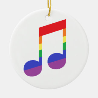 Regenbogen-Musiknote Keramikornament