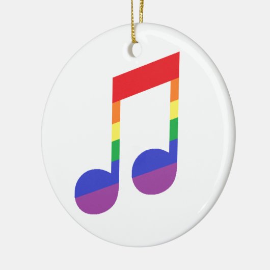 Regenbogen-Musiknote Keramikornament (Links)
