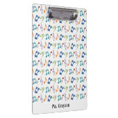 Regenbogen-Musiknoten Klemmbrett-Personalisiert Klemmbrett (Rechts)