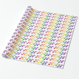 Regenbogen-Musiknoten-Verpackungs-Papier Geschenkpapier