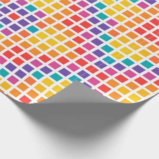 Regenbogen Muster Grafisch Geschenkpapier (Ecke)