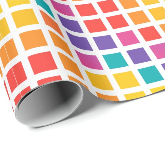 Regenbogen Muster Grafisch Geschenkpapier (Rolleneckpunkt)