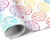 Regenbogen Muster Grafisch Geschenkpapier (Rolleneckpunkt)