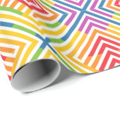 Regenbogen Muster Grafisch Geschenkpapier (Rolleneckpunkt)