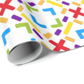 Regenbogen Muster Grafisch Geschenkpapier (Rolleneckpunkt)