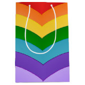 Regenbogen-Muster Mittlere Geschenktüte (Vorderseite)