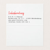 Regenbogen Muster und persön Visitenkarten (Innenseite Aufgefaltet)