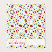 Regenbogen Muster und persön Visitenkarten (Außenseite Aufgefaltet)