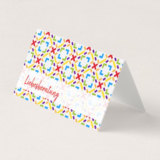 Regenbogen Muster und persön Visitenkarten (Vorderseite)