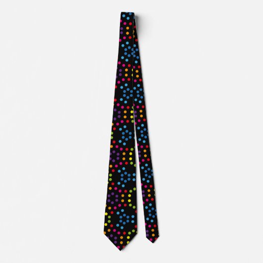 Regenbogen Musterpolka Krawatte (Vorderseite)
