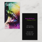 Regenbogen mustert Maskenbildner Visitenkarte (Vorne/Hinten)