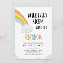 Regenbogen nach einer Loss Boy Baby Dusche Einladu