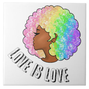 Regenbogen nach LGBTQ Liebe ist Liebe stolz schwar Fliese
