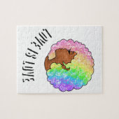 Regenbogen nach LGBTQ Liebe ist Liebe stolz schwar Puzzle (Horizontal)