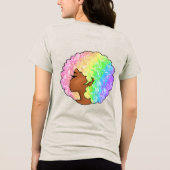 Regenbogen nach LGBTQ Liebe ist Liebe stolz schwar Tri-Blend Shirt (Rückseite)