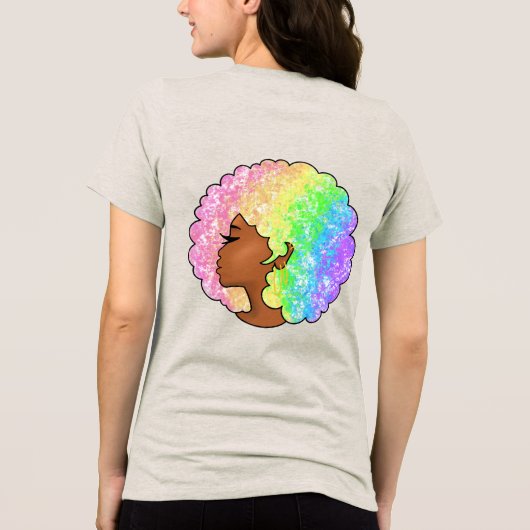 Regenbogen nach LGBTQ Liebe ist Liebe stolz schwar Tri-Blend Shirt (Rückseite)