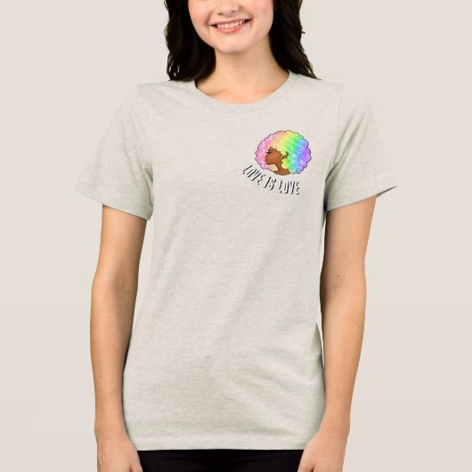 Regenbogen nach LGBTQ Liebe ist Liebe stolz schwar Tri-Blend Shirt (Vorderseite)
