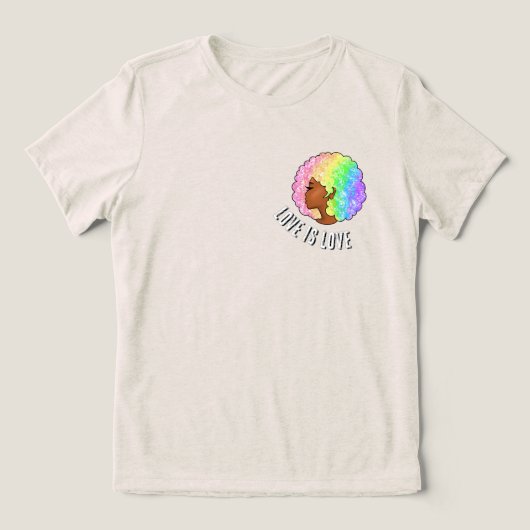Regenbogen nach LGBTQ Liebe ist Liebe stolz schwar Tri-Blend Shirt (Design Vorderseite)