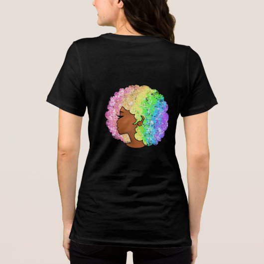 Regenbogen nach LGBTQ Liebe ist Liebe stolz schwar Tri-Blend Shirt (Rückseite)