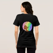 Regenbogen nach LGBTQ Liebe ist Liebe stolz schwar Tri-Blend Shirt (Rückseite voll)