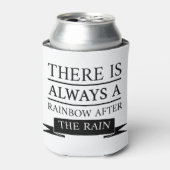 Regenbogen nach Regen (schwarz) Dosenkühler (Kanne Vorderseite)