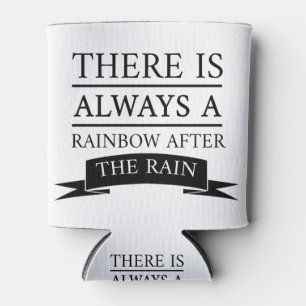 Regenbogen nach Regen (schwarz) Dosenkühler