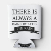 Regenbogen nach Regen (schwarz) Dosenkühler (Rückseite)
