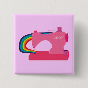 Regenbogen nähen button