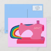 Regenbogen nähen postkarte (Vorne/Hinten)