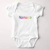 Regenbogen Namaste Bio Baumwolle Onsie Baby Strampler (Vorderseite)