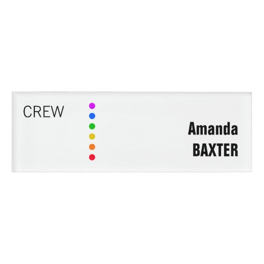 Regenbogen-Name-Tag Namenschild (Vorderseite)
