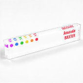 Regenbogen-Name-Tag Namensplakette