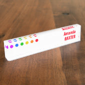 Regenbogen-Name-Tag Namensplakette (Seite)