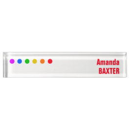 Regenbogen-Name-Tag Namensplakette