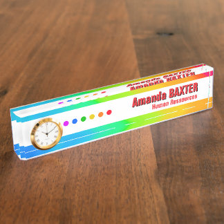 Regenbogen-Name-Tag Namensplakette