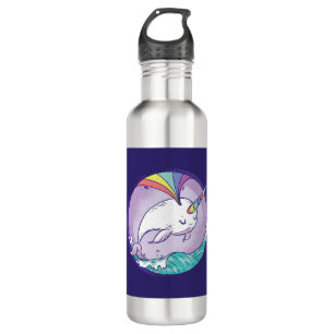Regenbogen Narwhal Edelstahlflasche