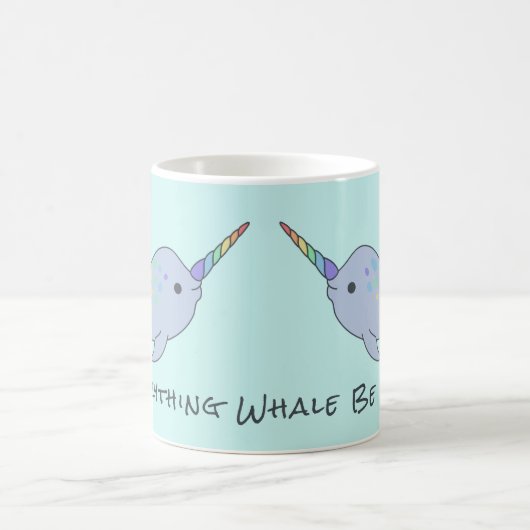 Regenbogen Narwhal Tasse (Mittel)